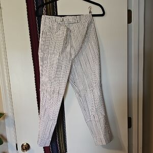 LG Black and White Striped Cropped Pants